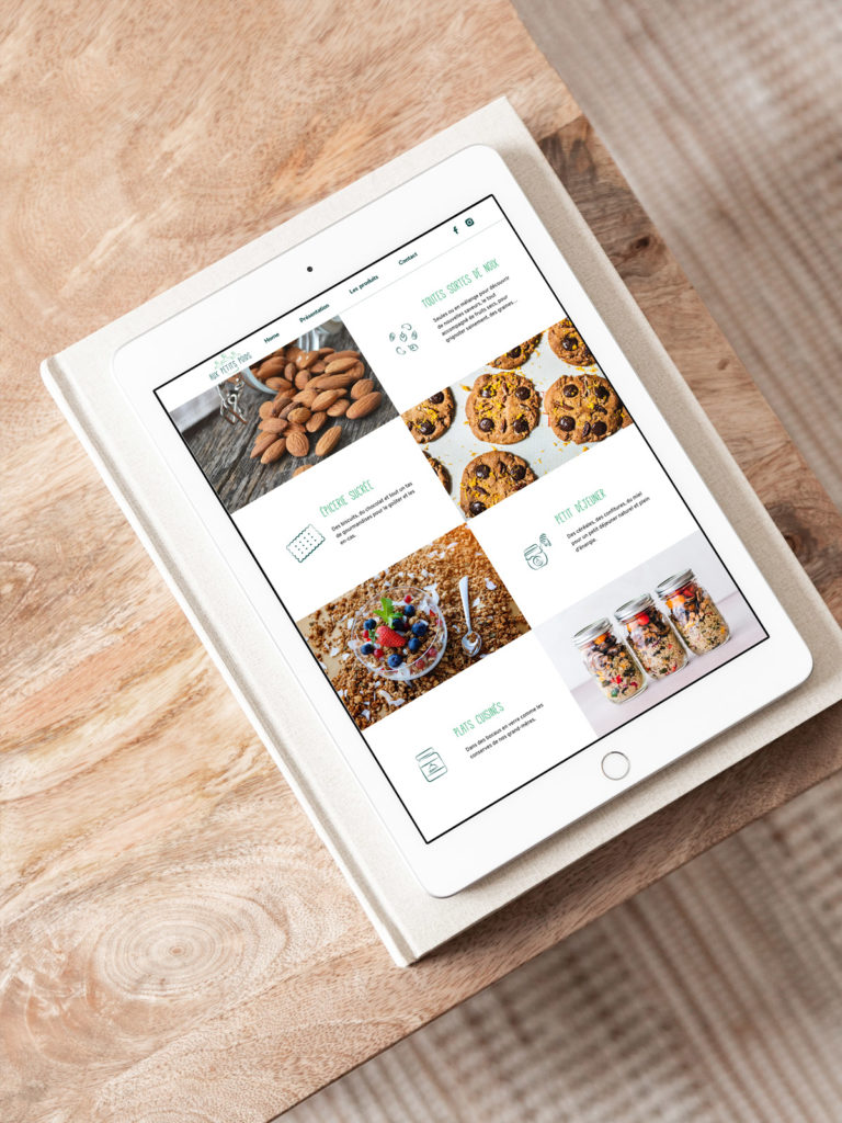 Création de web design responsive pour l'épicerie vrac Aux Petits Poids