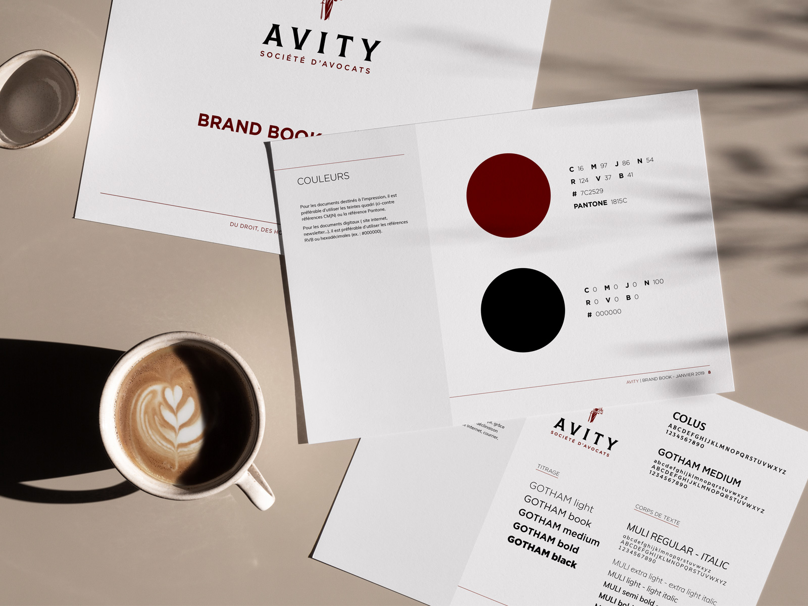 Brandbook pour le cabinet d'avocats Avity