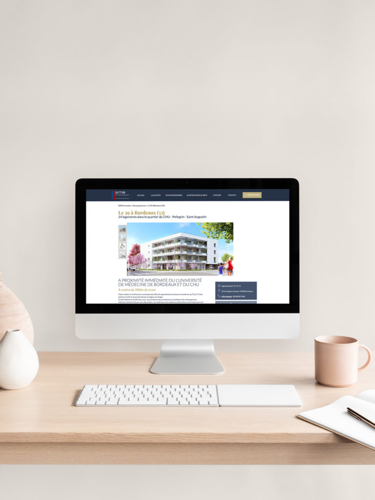 Création de site web pour un promoteur immobilier