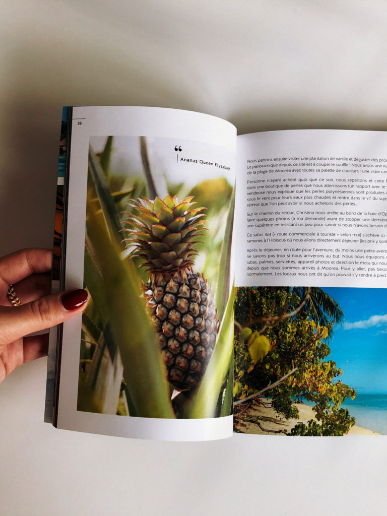 Mise en page d'un livre de voyage en Polynésie pour Sébastien Lallemand
