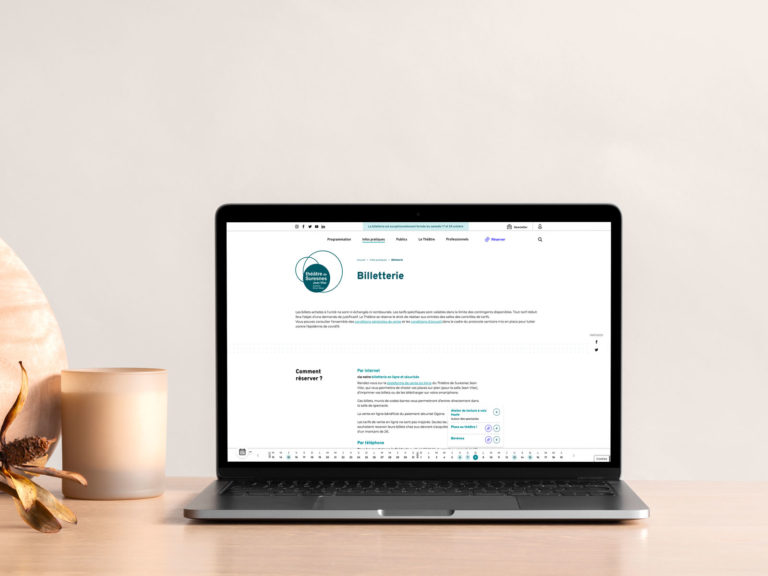 Création du site internet pour dynamiser la communication digitale du Théâtre de Suresnes