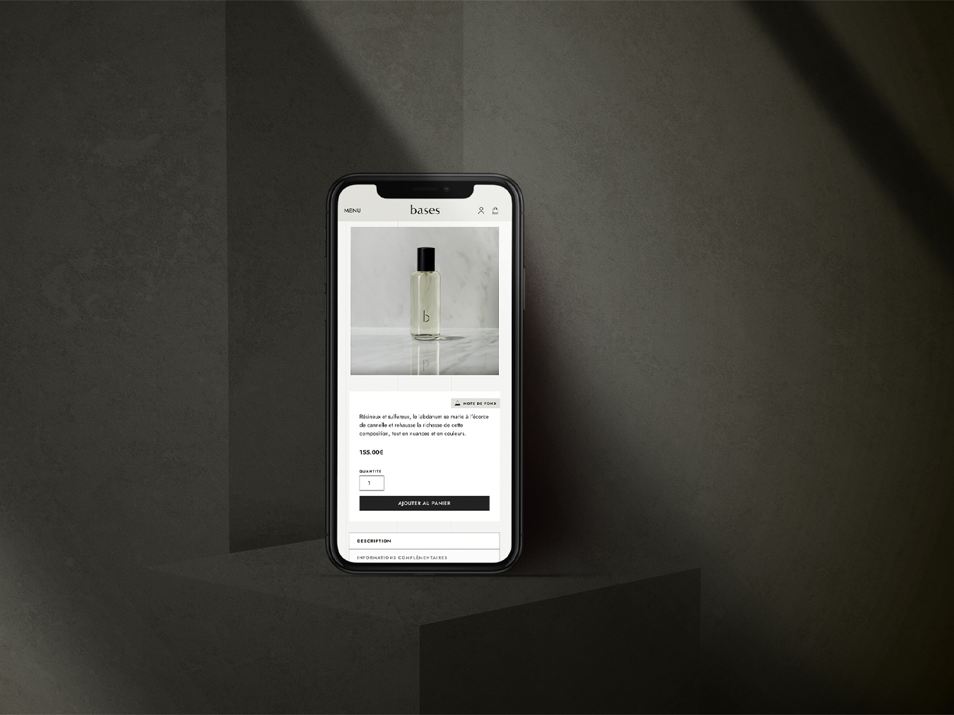 Site responsive de parfumeur de luxe