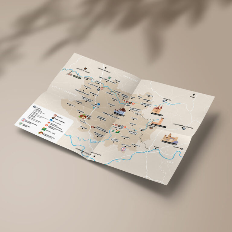 Création graphique de carte touristique